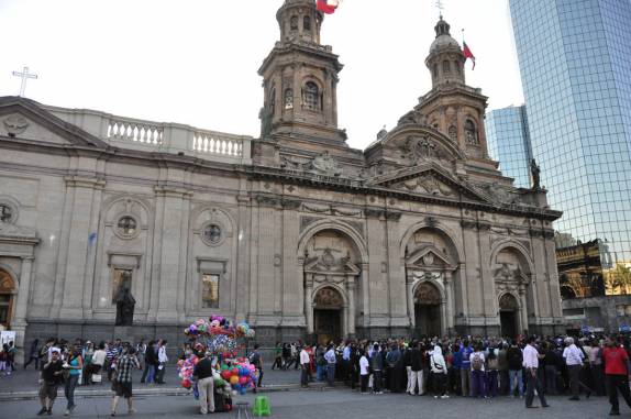 A Catedral Metropolitana de Santiago, capital do Chile